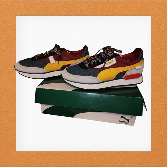 Puma Future Rider Mix 'Green Brown' 373184-02 Women's Sneakers Size 8 (NIB) - Picture 3 of 10